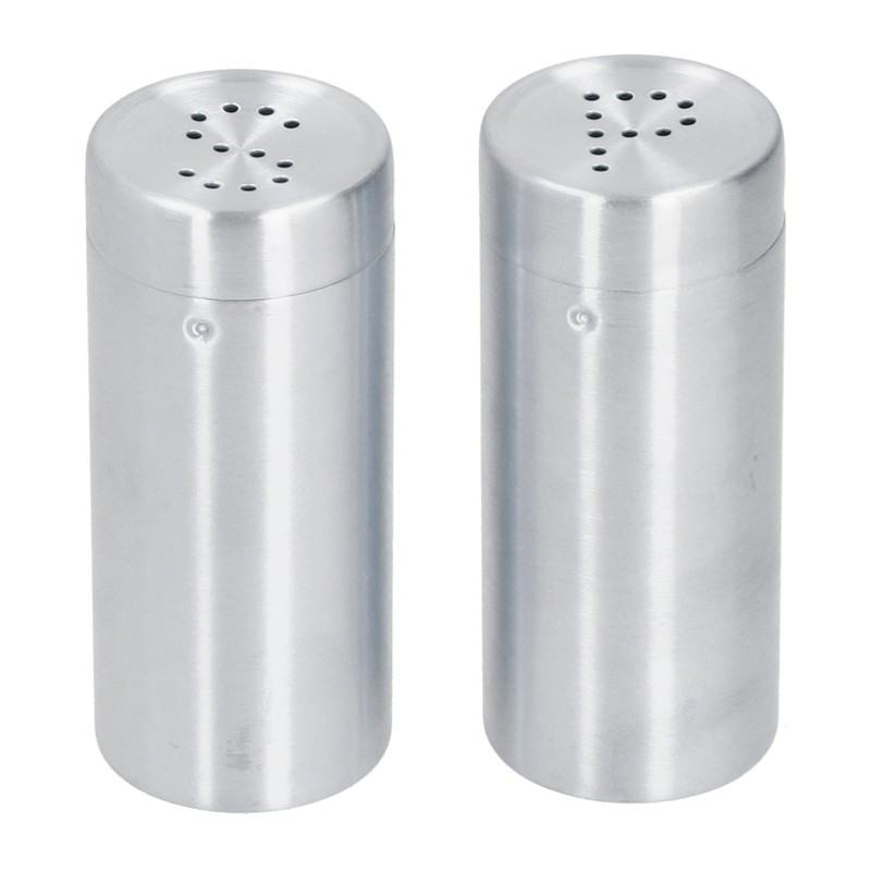 2pcs Spice Jar Stainless Steel Seasoning Bottle Salt and Pepper