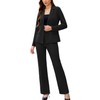 Women's 2 Piece Suits Business Casual Outfits Long Sleeve Solid