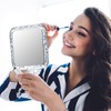 YEAKE Hand Mirror,Double-Sided Handheld 1X/5X Magnifying Mirror with Handle for