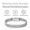 LUCKY2+7 Bracelets for Men-Stainless Steel Magnetic Clasp Franco Chain Mens