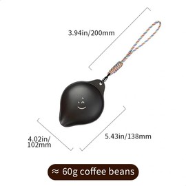 watchegt Eco-friendly Coffee Bean Dosing Tray with Strap, 40g Coffee Beans Capacity, Portable & Reusable, Made from Espresso Grounds, for Home, Office, Camping or Travel, Brown