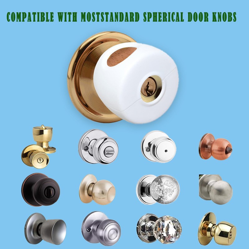 NCGDPZY Child Proof Door Knob Safety Covers - 4 Pack,