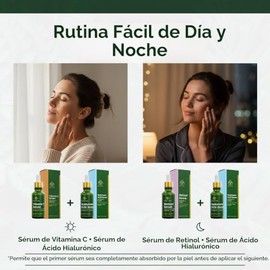 ToLB 72% Organic Anti Aging Serum Combo Pack - Vitamin C Serum, Retinol Serum and Hyaluronic Acid Serum
