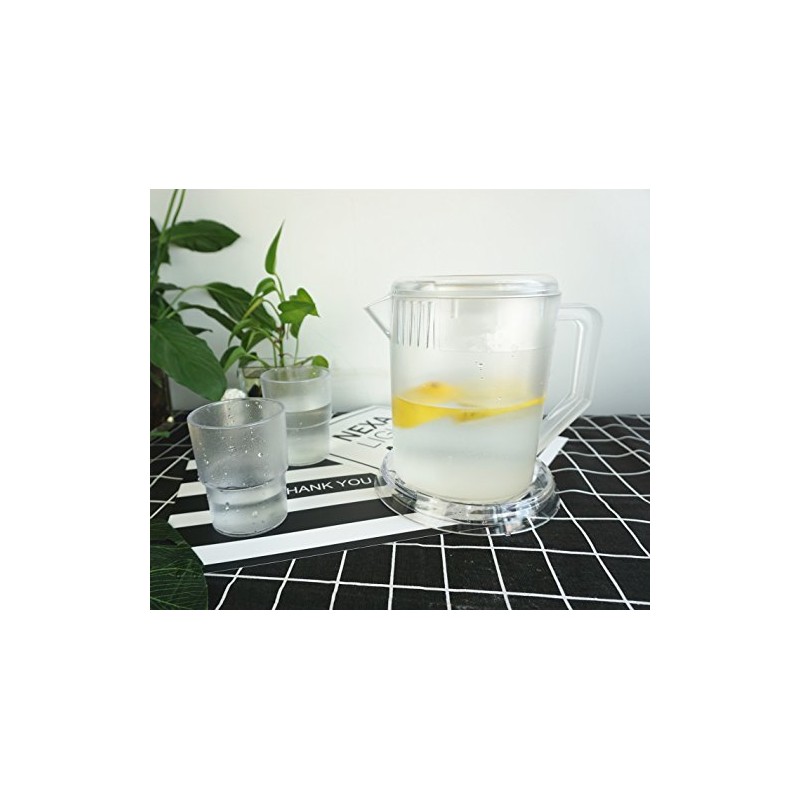 HERF Jarra de agua de plástico de policarbonato, 1,5 L,