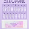 Nzakybbi Ballerina Tips for Gel Nails, Short Nail Tips, 240