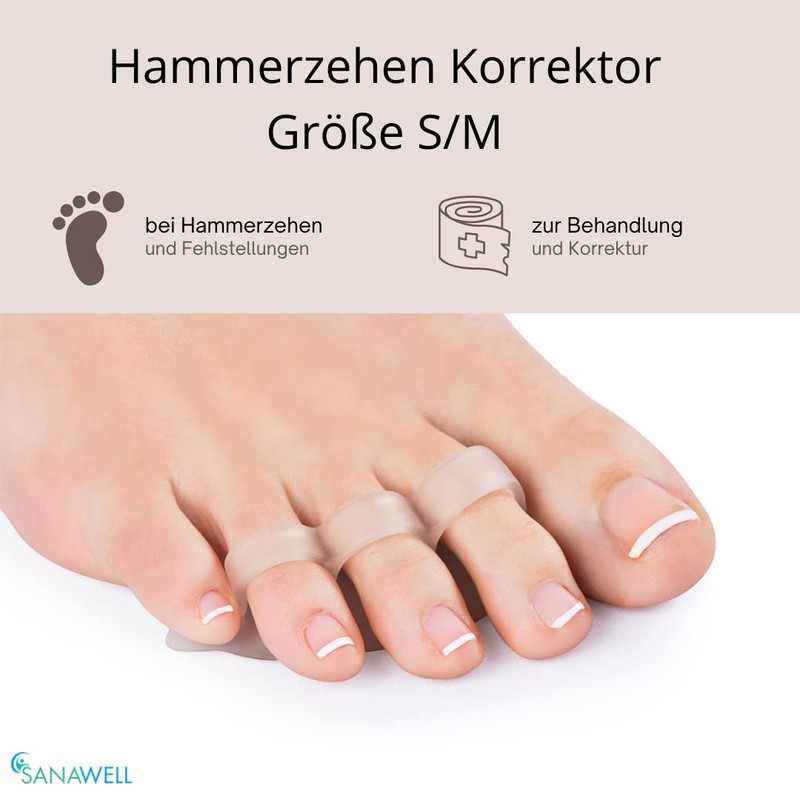 MEDOSAN Hammer Toe Corrector | Pack of 2 | Left