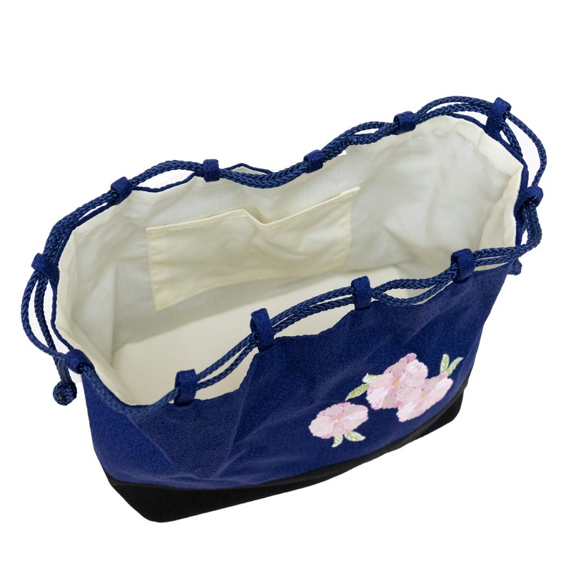 Kyoetsu Women's Hakama Drawstring Cherry Blossom Pattern Graduation Hakama Kimono,