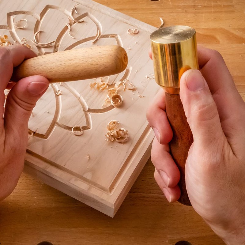 Bench Dog 12 oz. Brass Mallet with Sapele handle