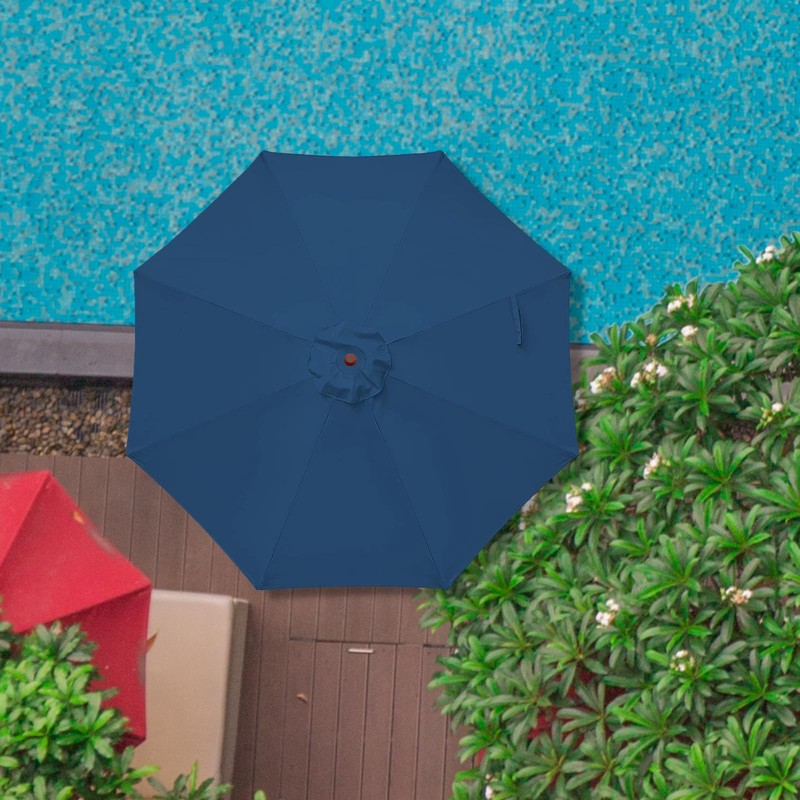 Jorohiker 9ft Patio Umbrella Replacement Canopy for 8 Ribs，Durable，Waterproof, UV-Resistant