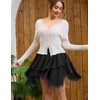 Flowy Skirts for Women Summer Ruffled Pleated Mini Skirts High
