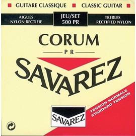Savarez 500PR Corum Cristal Classical Guitar Strings, Standard Tension, Blue Card