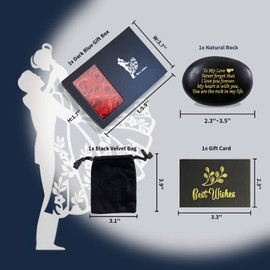 Anniversary Wedding Gifts for Him Her Boyfriend Girlfriend Husband Wife, Unique Engraved Rock Gifts with Romantic Words, Couples Gifts for Birthday