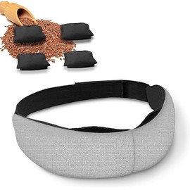 Heated Eye Masks for Dry Eyes, Warm Eye Compress for Stye, Moist Hot Compress with Four Flaxseed Bags, Microwave Activated Weighted Eye Compress