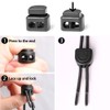UpUGo 10 PCS Spring Cord Locks, Double Hole Shoelace Locks