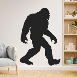 Large Bigfoot Wall Decal 60 x 42 Inch Sasquatch Big Foot Silhouette Peel and Stick Wall Decals for Office Home Decor Gifts for Sasquatch Bigfoot Lovers(Black)