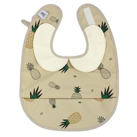 Hello Hippo – Waterproof Baby Bib with Peter Pan Collar & Crumb Catcher Pocket – Stylish & Practical Protection | Unisex Bibs 4-12 Months | Adjustable Fastening