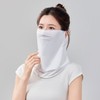 A62 Cool Golf Mask & Face Cover - Summer UV Protection Ice Silk Neck Gaiter Free Size/Black 40ea