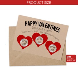 Print Maniacs Rude Valentine Scratch Card Adult Girlfriend to Boyfriend Naughty Love Cute Choose to Win or Lose A*al BJ S*x 69 Joke Funny (Win BJ)