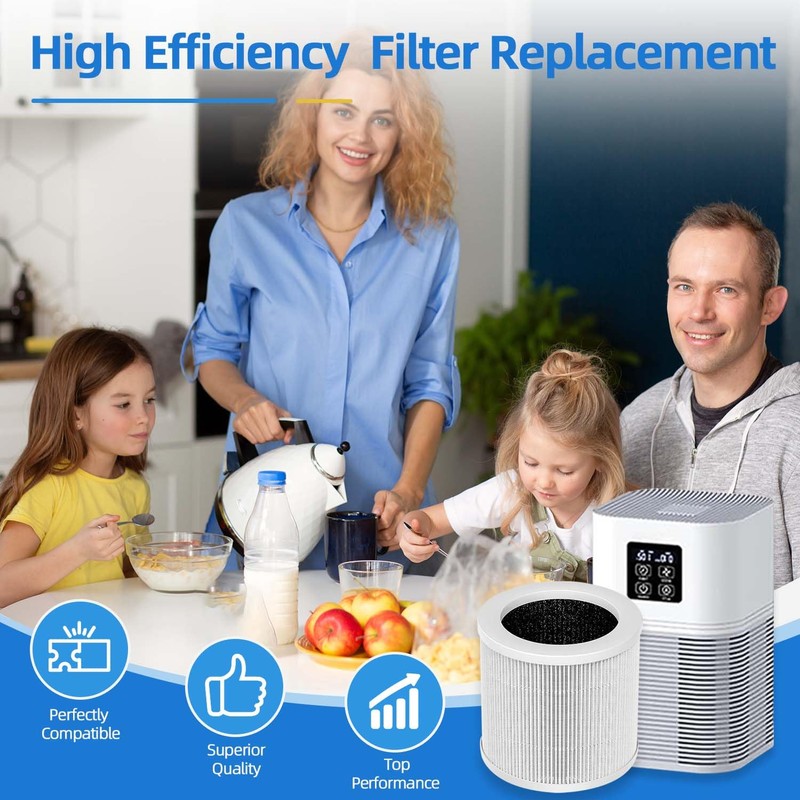 2 Pack A1 Replacement Filter Compatible with VEWIOR Air Pu-rifier