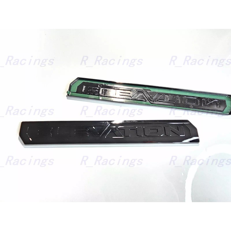 GMC Overlay 3PC Gloss Black Door Rear Elevation Emblem 2019+