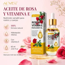 Aceite Corporal Rosa Vitamina E Hidrata Firmeza Ilumina