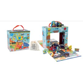 Floss & Rock Construction Kids Playbox, 15 Wooden Piece, 9.25 Inch