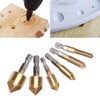 YIXISI 7 Pieces Countersink Drill Bits with Matic Centre, Hex