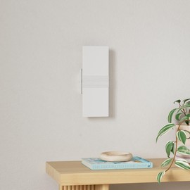 GOODATE Plug in Wall Sconces with Stepless Adjustable 3000K-6500K Colors and 10%-100% Brightness, Sconces Wall Lighting with Remote Control 12W Acrylic LED Wall Lamp with 6FT Plug in Cord, 1 Pack