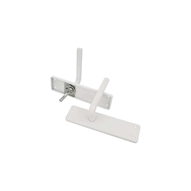 Amig - White Aluminium Handle Set with Square Plate and