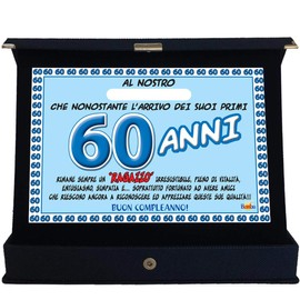 Italian Language Plaque for Birthday Musical 60 Years Friend
