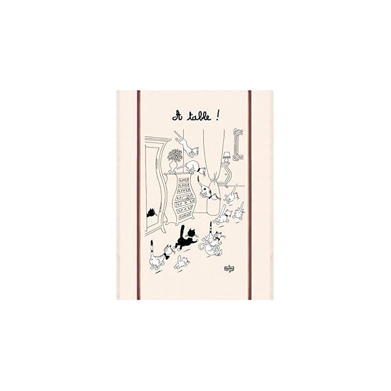 Winkler Large Cotton Tea Towel 60 x 80 cm Cats