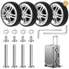 4 PCS 50x11mm Luggage Wheels Replacement, Silent Suitcase Wheel Double
