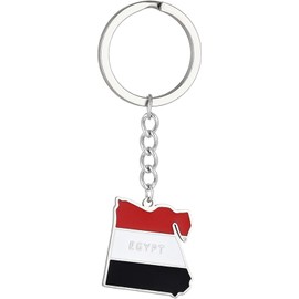 Llavero De Acero Inoxidable Con Forma Y Mapa Mochila Cómoda Para Llavero Estilo Étnico Egipto Egipto