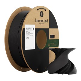 KEXCELLED Matte PLA Filament 1.75mm，Matte Black PLA 3D Printer Filament 1kg Spool (2.2lbs) with +/-0.03mm Accuracy,Upgraded Tangle-Free Winding for Most FDM Printers