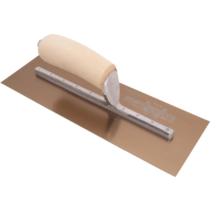 MARSHALLTOWN PermaShape Finishing Trowel, 12 x 4 Inch Flat Golden