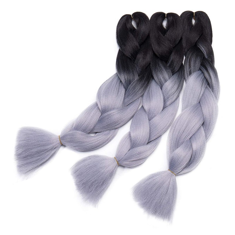3 Pcs /300g 24'' Braiding Hair Extensions Ombre Jumbo Braiding