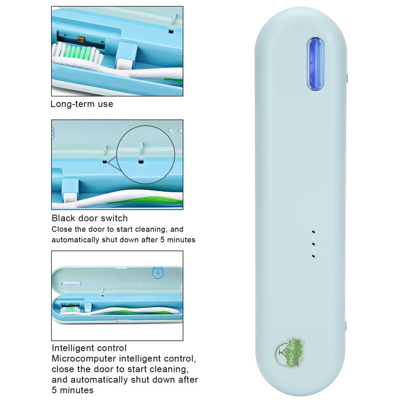 USB Charging UV LED Toothbrush Cleaning Box Ultraviolet Toothbrush Cleaner
