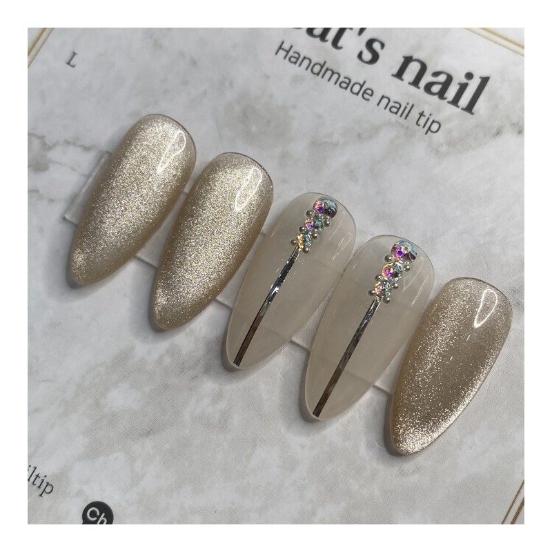 Syrup Magnetic Nail Handmade Nail Tips - Coffin / 시럽
