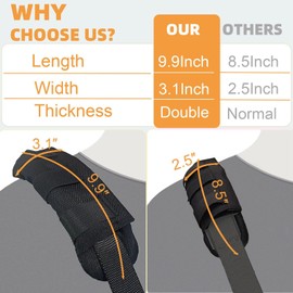 PQEUGOA 2 Pack Shoulder Strap Pads for Backpack & Tactical Vest - Width Up to 3.1" -Black