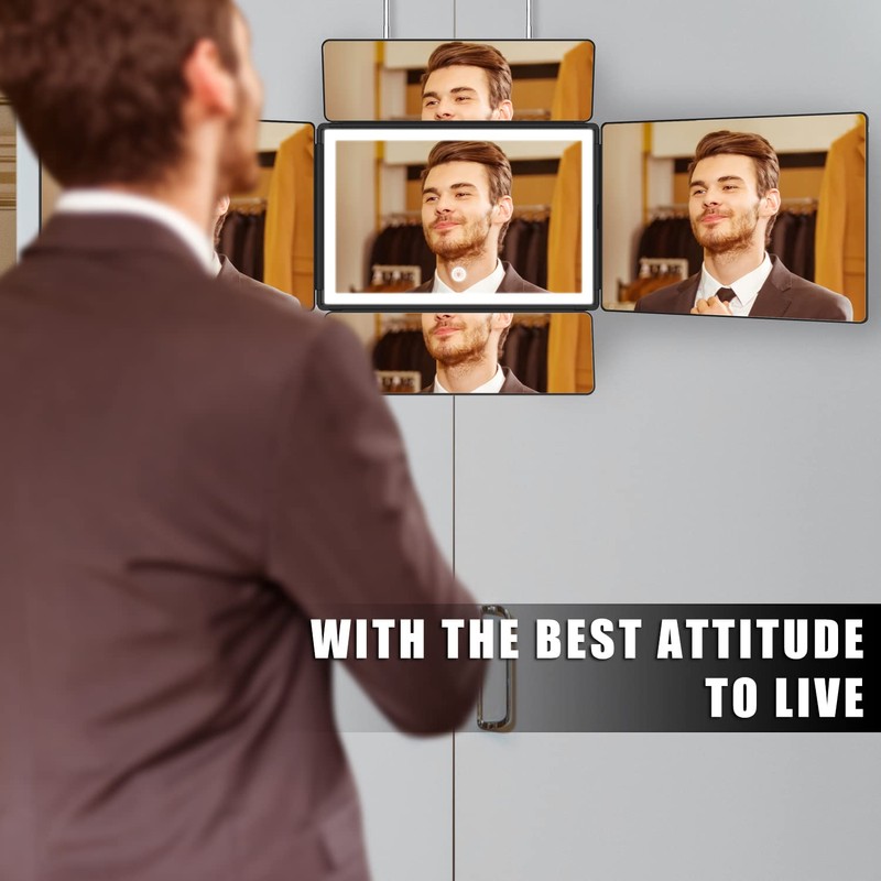 OLIBUY 5 Way Mirror, 360 Mirror for Self Hair Cutting