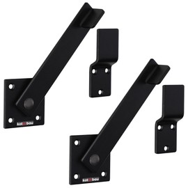 KOTARBAU® Set of 2 Door Bolts 5 x 15.5 cm Deadbolt Lock Powder-Coated Steel Gate Bolt Black Lockable Shutter Throw Sliding Bolt Garden Gate Lock Door Lock