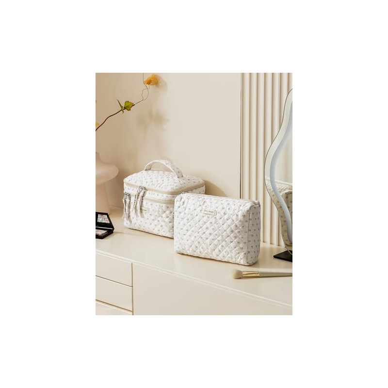 HBselect - Bolsa de maquillaje de viaje, 2 piezas, bolsa
