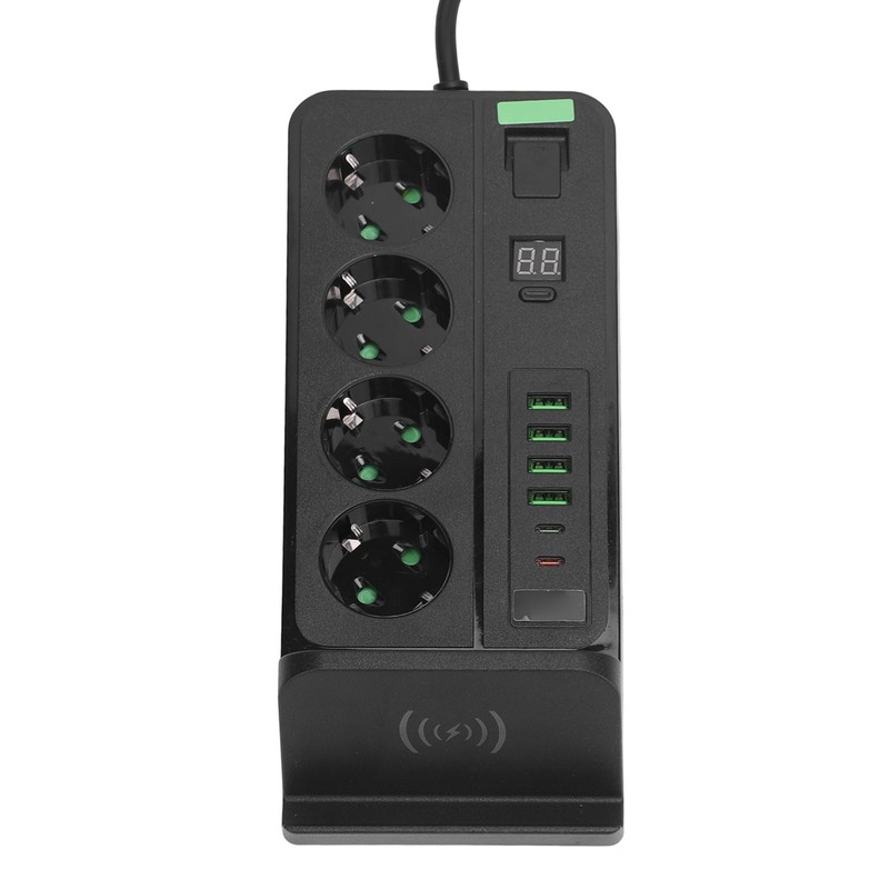 European Power Strip Wireless Charging USB TYPE C 4 Way