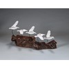 5 Pelicans in Flight by John Perry 11 inch Long