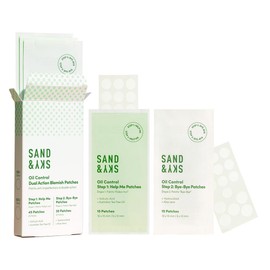 Sand & Sky Dual Action Blemish Patches - Hydrocolloid Blemish Patch for zits. With Salicylic Acid, Tea Tree Oil & Hydrocolloid to Reduces Redness, Inflammation and Cover Blemishes. (75 Patches)