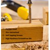 4x16mm Wood Screws,Flat Head Screws for Wood, Zinc Galvanized,Multi Purpose