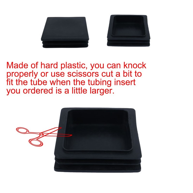 sourcing map 100mm x 100mm Plastic Square Inserts End Blanking