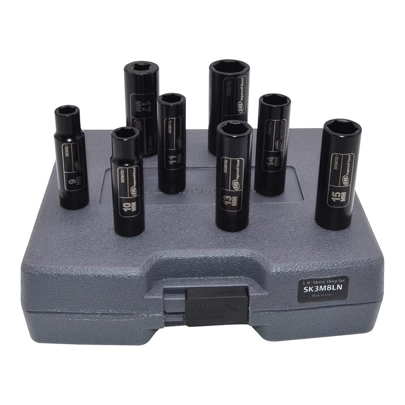 Ingersoll Rand SK3M8LN 3/8" Drive Metric Deep Impact Socket set