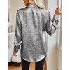 Gihuo Women's Metallic Button Down Shirts Long Sleeve Sparkly Blouse