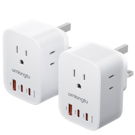 US to Europe Travel Plug Adapter, Germany France Type E F Plug Adaptor with PD 20W 2 USB C & 1 USB A Port and 3 AC for Greece, Sweden, Netherlands, Iceland, Italy, Spain